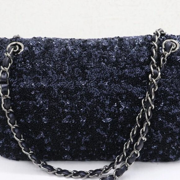 Chanel Timeless Blue Night Micro-Glitter Flap Bag 20464110 - Picture 6 of 15